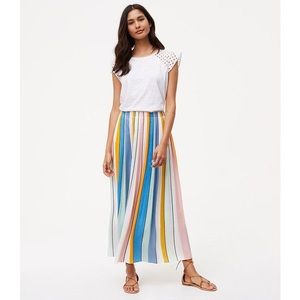 Loft Candy Colored Stripe Maxi Skirt